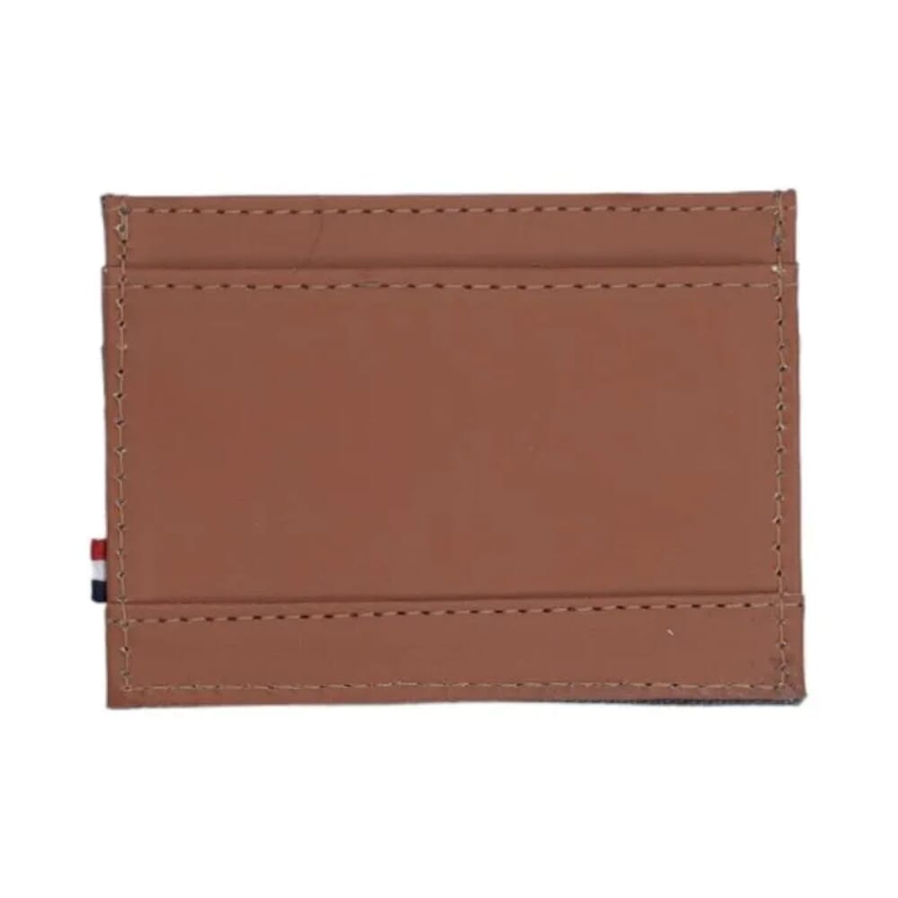 Houston Card Wallet- Navy Blue with Tan